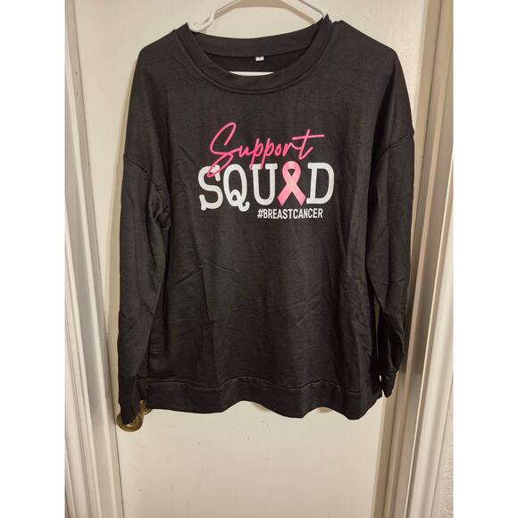 Support Squad Breast Cancer Long Sleeve Shirt-Size L-NWT - Picture 1 of 7